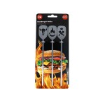 Cumpara ieftin Set 3 tepuse pentru hamburgher Jes Collection, 18 x 3 cm, otel inoxidabil