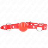Kink Collar &amp; Gag-Tpe Ball 4 cm Gag cu Roșu Lock 60 X 2 cm