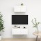 Set dulapuri TV, 2 piese, alb, lemn prelucrat