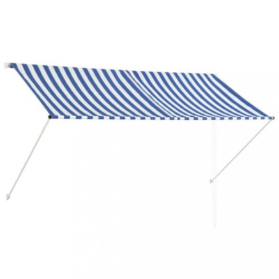 Copertina retractabila, albastru si alb, 250 x 150 cm foto