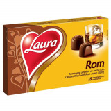 Bomboane cu Crema de Rom Laura, 140 g, Bomboane de Ciocolata Laura, Bomboane de Ciocolata cu Crema de Rom Laura, Praline cu Crema de Rom Laura, Pralin