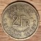 R08 Congo belgian - moneda coloniala istorica - 2 franci / francs 1947 - elefant !