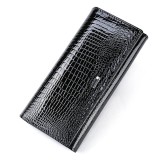 Cumpara ieftin Portofel dama Delis, Azalea PT1206, piele naturala, Negru