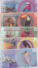 Bancnota Aldabra 3 - 50 Dolari 2017 - UNC ( set x5 hibrid polimer - fantezie ) foto