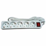 Prelungitor cu 5 prize si &icirc;ntrerupator, cablu 3x1.5 mm&sup2;, 5 m, Rebel