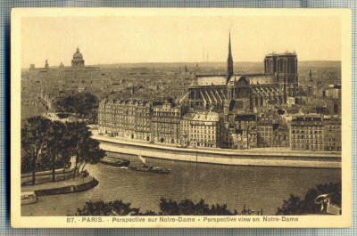 AD 469 C. P. VECHE - PARIS - PERSPECTIVE SUR NOTRE-DAME -FRANTA foto