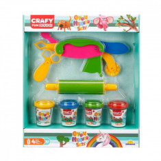 Set plastilina cu 6 piese de modelat, Crafy, 200 g, Verde