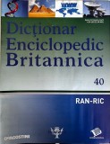 Dictionar Enciclopedic Britannica Volumul 40 RAN-RIC Limba Romana Coperti Brosate Stare Buna