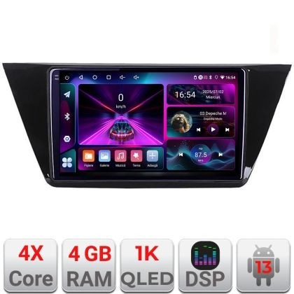 Navigatie Volkswagen Touran 2016- A-3144 4+64 InCell Display 1K Android Waze USB Navigatie Internet Youtube Radio CarStore Technology