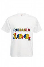 TRICOU PERSONALIZAT IMPRIMEU DTG &amp;quot;ROMANIA 100 ANI&amp;quot; foto