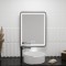 Oglinda LED Rectangulara 90x75cm Edge LUMINOUS Touch Sistem Dezaburire, Rama Neagra ModernLight Concept