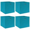 Gossi cutii de depozitare, 4 buc., bleu, 32x32x32 cm, textil