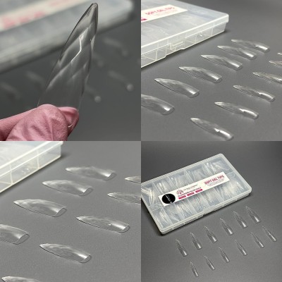Tipsuri din gel &amp;bdquo;3D diamonds&amp;rdquo;, stiletto, 08, 120 buc, 12 dimensiuni foto