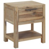 Cumpara ieftin Noptiera cu sertar, 40x30x48 cm, lemn masiv de acacia