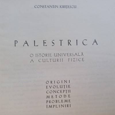 PALESTRICA-CONSTANTIN CHIRITESCU-1964 X1. foto