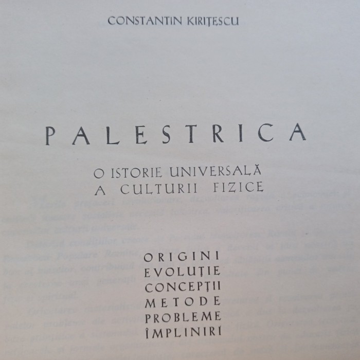 PALESTRICA-CONSTANTIN CHIRITESCU-1964 X1.