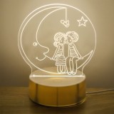 Lampa de Veghe 3D Baiat Fata cu USB