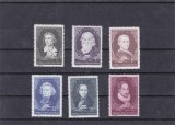 ROMANIA 1955 LP 401 ANIVERSARI CULTURALE SERIE MNH, Oameni, Nestampilat