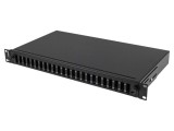 Panou de patch fiber LANBERG 24 porturi rack 19 negru 1U