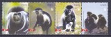 DB1 Fauna WWF Angola 2004 Maimuta Colobo 4 v. MNH, Nestampilat