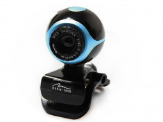 Camera web Mediatech Look II 0.3 MP USB 2.0 Black Blue foto