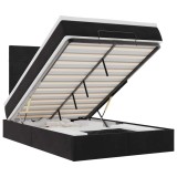 Cumpara ieftin Cadru de pat otoman cu saltele, catifea neagra 120x190cm
