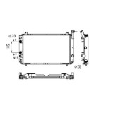 Radiator racire Nissan Sunny, 06.1990, Motorizare 1.0; 1, 3; 1, 5; 1, 6 Benzina, tip climatizare Cu/fara AC, cutie automata, dimensiune 587x348x26mm,