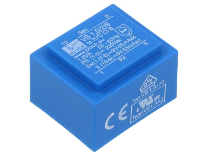 Transformator &icirc;ncapsulat 1VA 230VAC