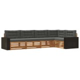 vidaXL Set de canapele de exterior 5 pcs Natural și Antracit 3383365