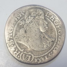 Austria 6 kreuzer 1673 argint Leopold l