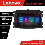Navigatie Fiat 500 2015-2021 Octa Core Android Radio Bluetooth GPS WIFI/4G DSP 2K 8+128GB 360 Toslink CarStore Technology