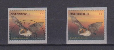 AUSTRIA 2007 FAUNA MI. 2651 AUTOCOLANT MNH+STAMPILAT foto