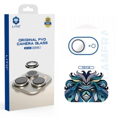 Folie de protectie Camera Spate Lito Titanium AR pentru Apple iPhone 17 Air, Sticla Securizata, Albastra foto