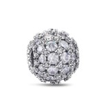 Cumpara ieftin Charm/talisman argint 925, JW1156, model elegant cu pietre, placat cu rodiu, DELIS