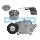 Set curea transmisie cu caneluri Citroen C1, C2, C2 Enterprise, C3 I, C3 Pluriel, C4 I; Peugeot 1007, 107, 206, 206 Cc, 206 Sw, 307, 307 Sw Motor