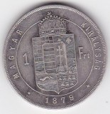 UNGARIA 1 Forint 1879, Europa, Argint