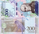 Venezuela 200 Bolivares, 13 Martie 2018, Bancnota UNC, America de Sud