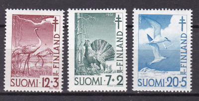 Finlanda 1951 fauna pasari MI 396-398 MNH ww80 foto