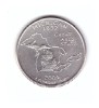 Moneda SUA 25 centi/quarter dollar 2004 P, Michigan 1837, stare foarte buna, America de Nord, Cupru-Nichel