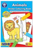 Cumpara ieftin Carte de colorat cu activitati in limba engleza si abtibilduri Animale ANIMALS, orchard toys