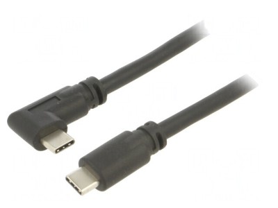 Cablu USB 3.2 USB C la USB C unghi 5m negru 5Gbps foto