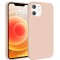 Husa silicon antisoc cu microfibra in interior Iphone 12 Mini , Roz