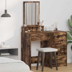 vidaXL Masă de toaletă Stejar afumat 50 x 41 x 140 cm Lemn compozit