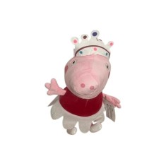 Jucărie de pluș Prințesa Peppa Pig, funcții muzicale, roz-roșu, 30 cm