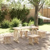 VidaXL Set mobilier de grădină, 5 piese, lemn masiv de brad