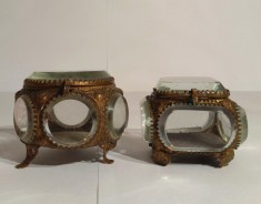 Casete bijuterii Baroc RARE |Bronz Dore si Cristal| cca. 1750