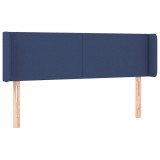 Cumpara ieftin Tablie de pat cu aripioare, albastru, 147x16x78/88 cm textil
