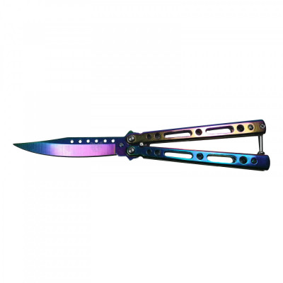 Cutit, Briceag fluture, Balisong, Butterfly 21.5 cm, Rainbow Classic foto