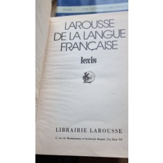 Larousse de la langue francaise, lexis