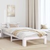 Cadru de pat cu headboard Alb 90 x 190 cm Lemn masiv de pin